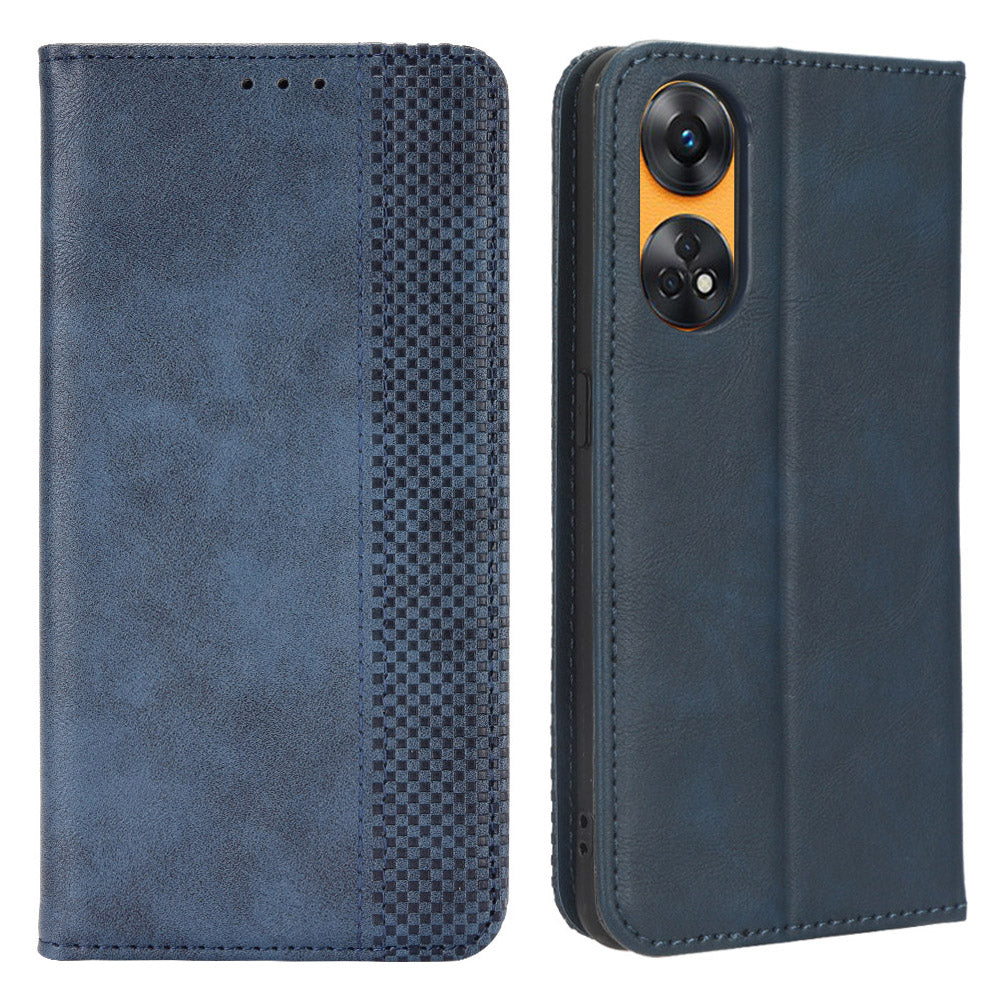 For Oppo Reno8 T 4G Phone Wallet Case Retro Texture PU Leather Stand Cell Phone Cover For Oppo Reno8 T 4G Phone Wallet Case Retro Texture PU Leather Stand Cell Phone Cover